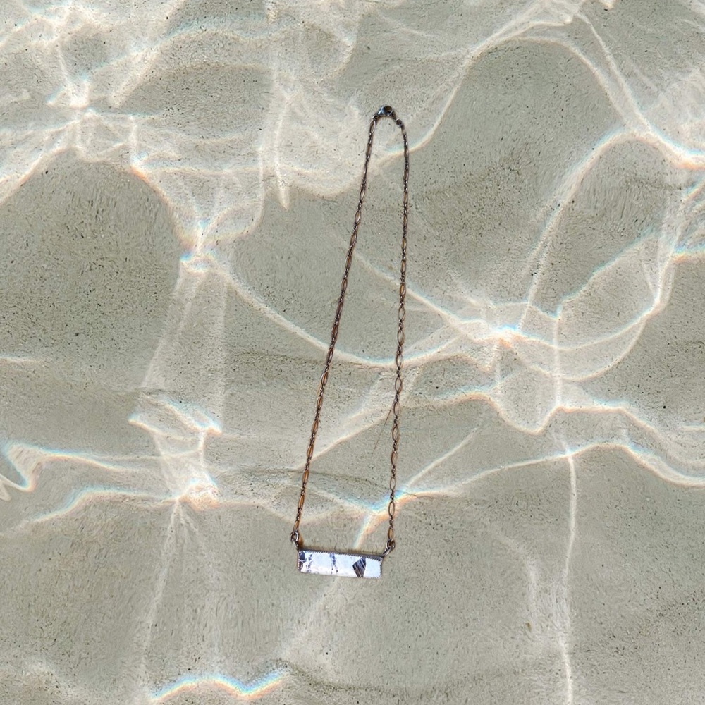 Tourmaline and sterling silver necklace, handmade